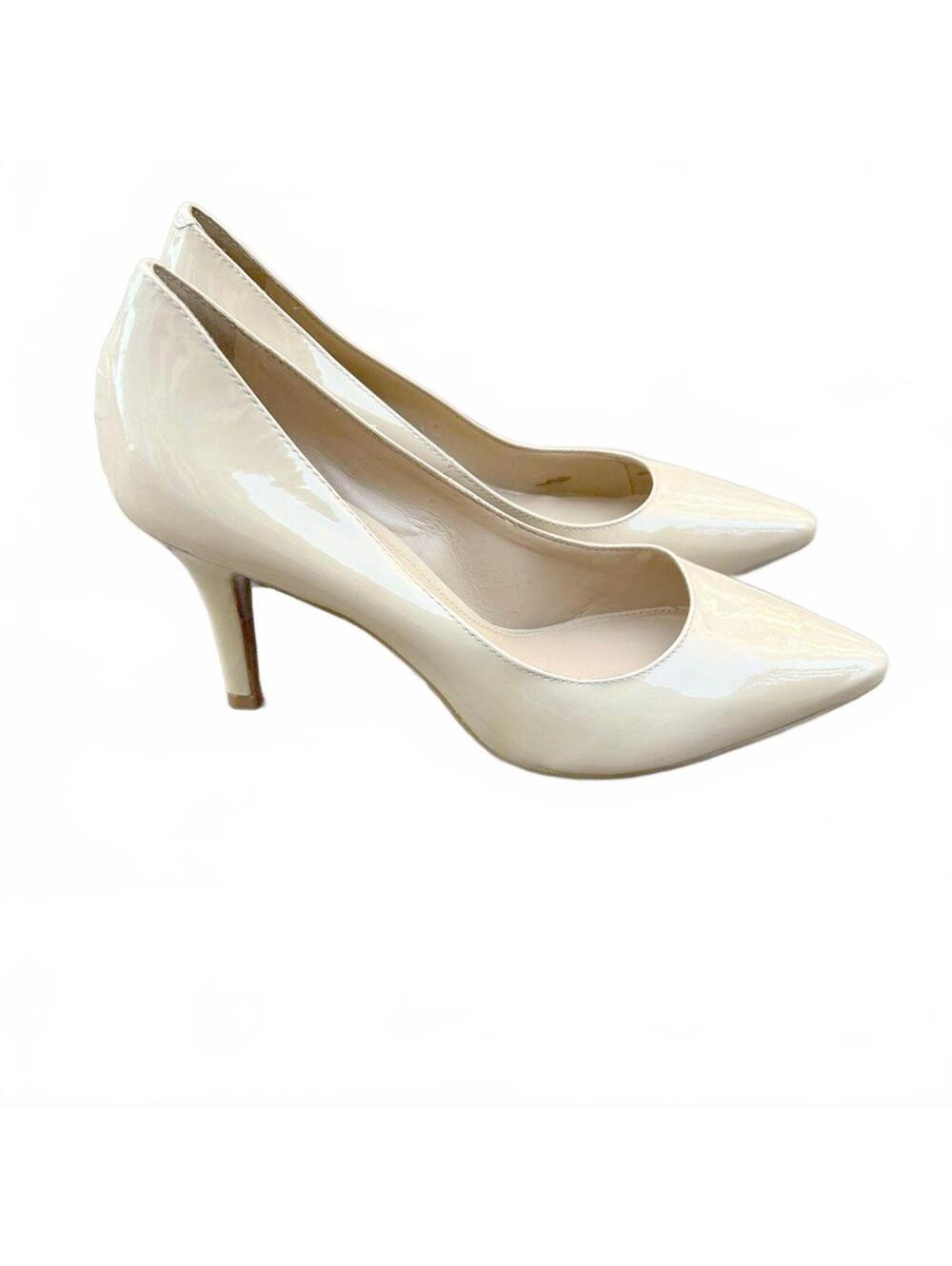 Antonio Melani “Odetah” Patent Leather Light Tan Pumps | Size 8.5